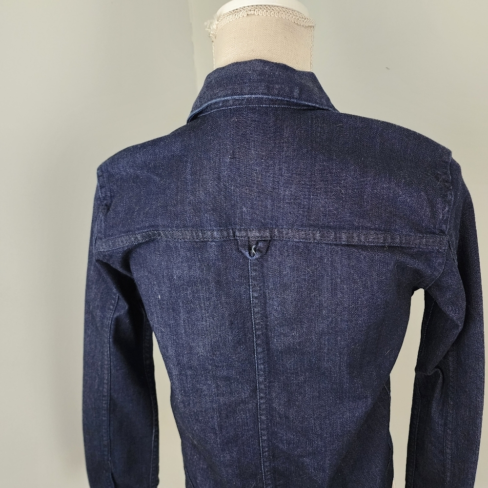 Kate Spade Saturday Dark Blue Denim Button Up Jacket Size XS - Picture 5 of 8
